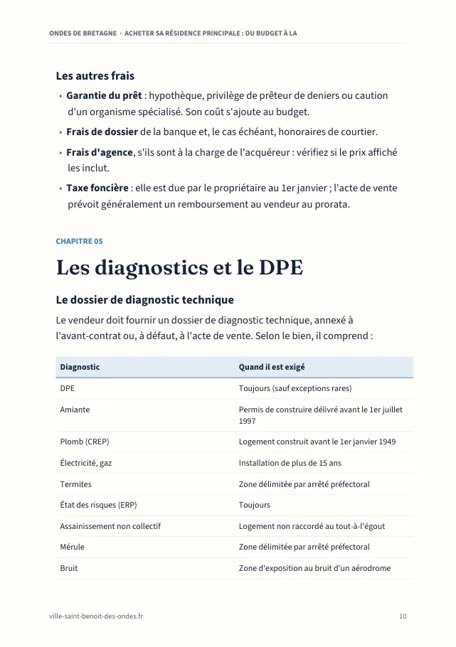 Aperçu de la page 10 de l'ebook Acheter sa résidence principale : du budget à la signature