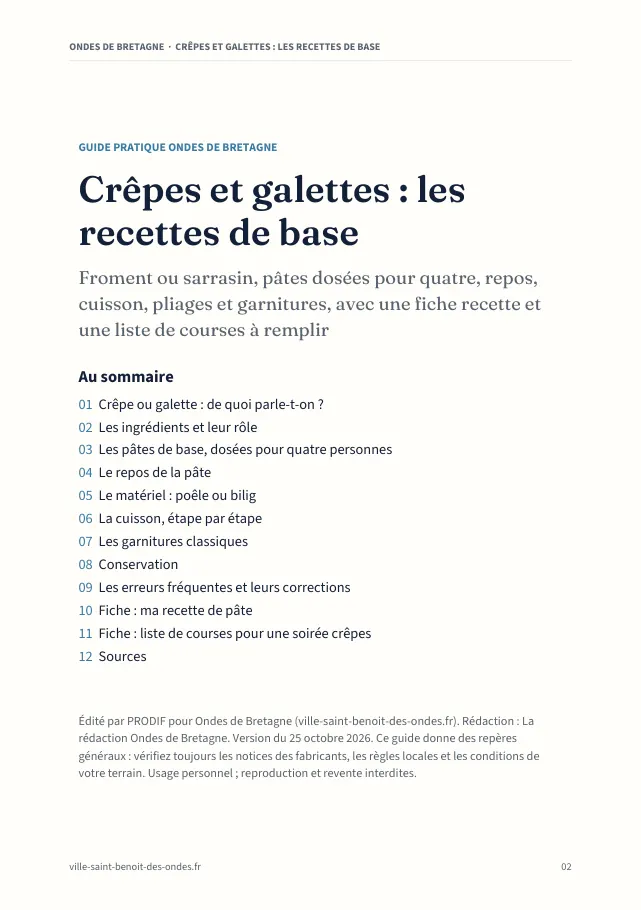 Aperçu de la page 2 de l'ebook Crêpes et galettes : les recettes de base
