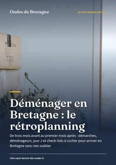 Couverture de l'ebook Déménager en Bretagne : le rétroplanning