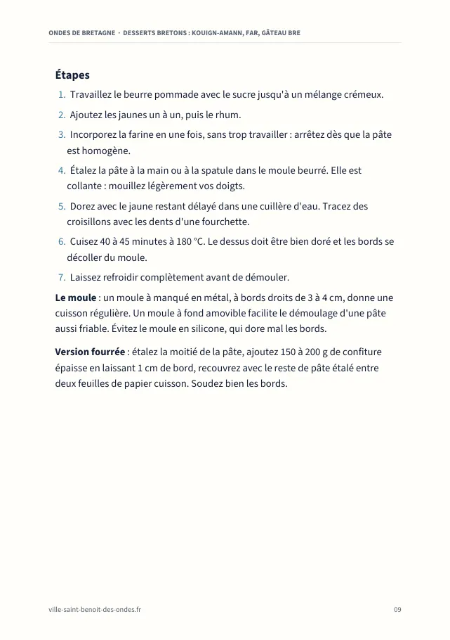 Aperçu de la page 9 de l'ebook Desserts bretons : kouign-amann, far, gâteau breton
