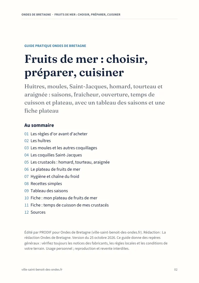 Aperçu de la page 2 de l'ebook Fruits de mer : choisir, préparer, cuisiner