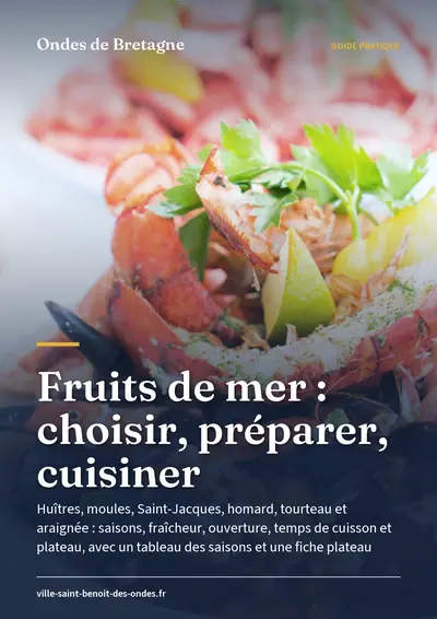Couverture de l'ebook Fruits de mer : choisir, préparer, cuisiner