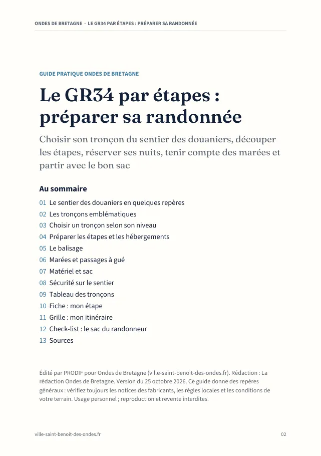Aperçu de la page 2 de l'ebook Le GR34 par étapes : préparer sa randonnée