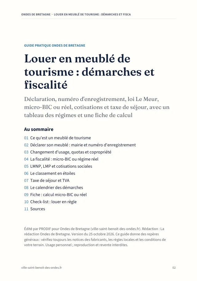Aperçu de la page 2 de l'ebook Louer en meublé de tourisme : démarches et fiscalité