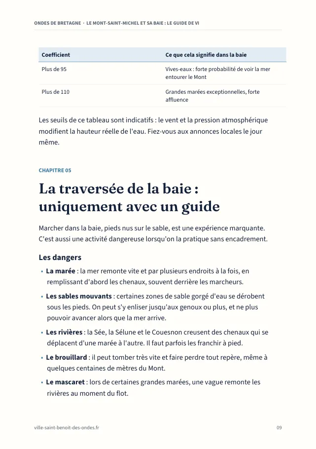Aperçu de la page 9 de l'ebook Le Mont-Saint-Michel et sa baie : le guide de visite