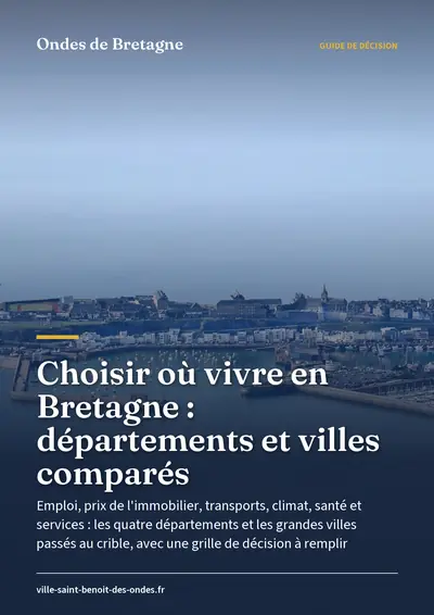 Couverture de l'ebook Choisir où vivre en Bretagne : départements et villes comparés