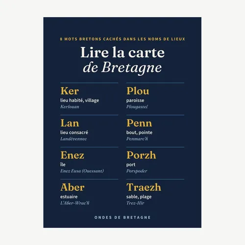 Affiche Lire la carte de Bretagne
