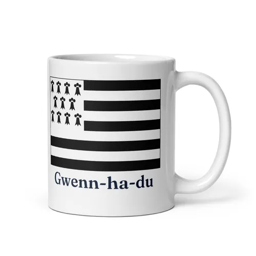 Mug Gwenn-ha-du, drapeau breton