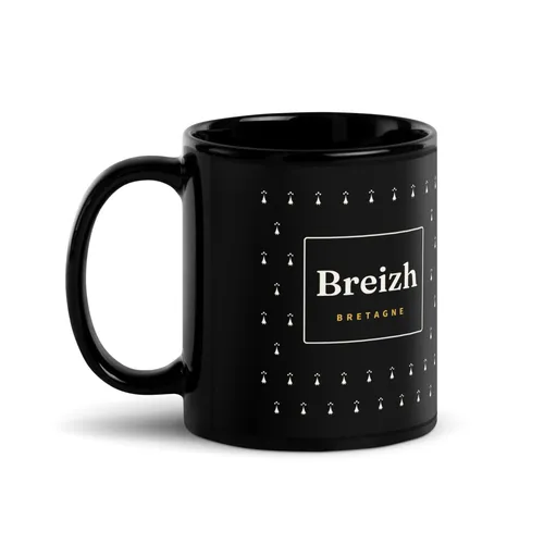 Mug noir Semis d'hermines