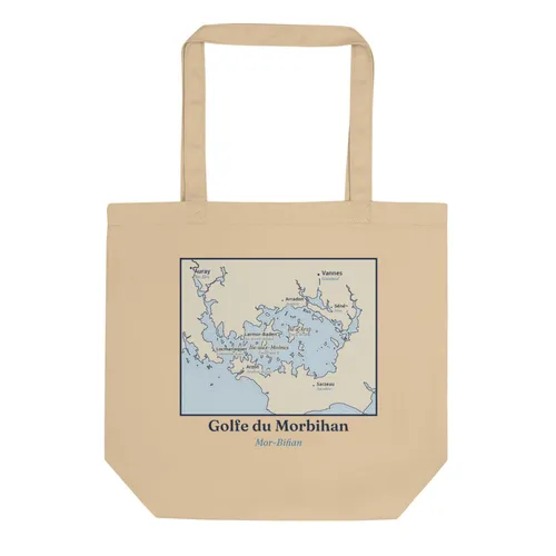 Tote bag carte du golfe du Morbihan