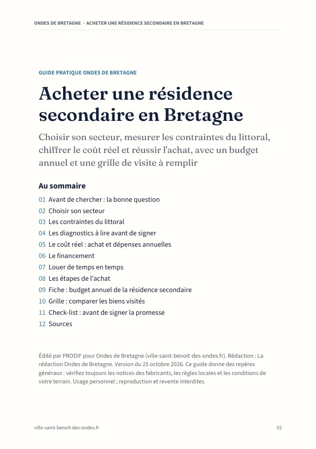 Aperçu de la page 2 de l'ebook Acheter une résidence secondaire en Bretagne